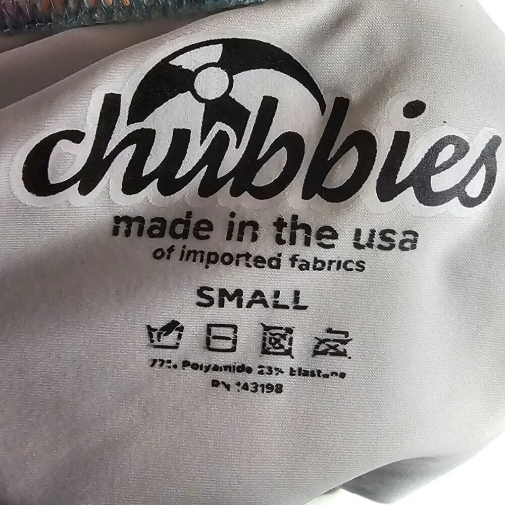 Chubbies‎ Oasis One Piece Swimsuit Scoop Back Pastel Aztec Tribal Print Womens S